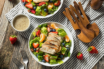 Salad, breakfast, fruits, food HD wallpaper
