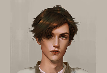 Young man, boy, fantasy, art, peter xiao, young, man, face HD wallpaper