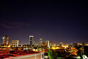 Phoenix Skyline, Downtown Phoenix, Night skyline, Urban cityscape HD wallpaper