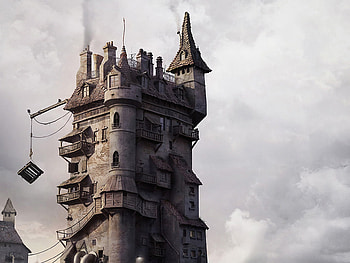 Building, Fantasy HD wallpaper