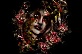 gothic rose, eveil, tears, new gothic art, dying, vampiress, gothic roses, eyes, gothic woman, leaves, emotiomnal, dark girl, gothic girl goth, gothic princes, criimson, gothic , vampire art, gothic girl, dark princess, vampire girl, new , sed, darknes, roses, vampire , cry, gothic 2014, twist, decAayed, vampire, dark, sad, red, vines HD wallpaper
