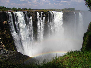 Rainbow, Victoria Falls HD wallpaper