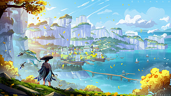 Genshin Impact : Majestic Adventure Landscape, video game, Genshin Impact HD wallpaper