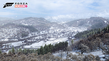 Forza Horizon 6 — Snowbound Valley, Video Game, Village HD wallpaper