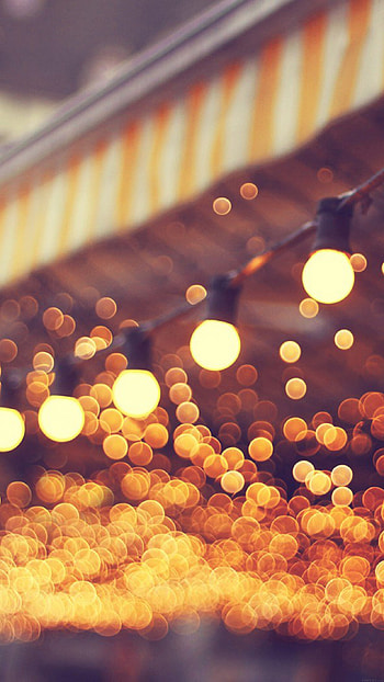 Gold lights, Bokeh , and iPad, Dreamy ambiance HD phone wallpaper