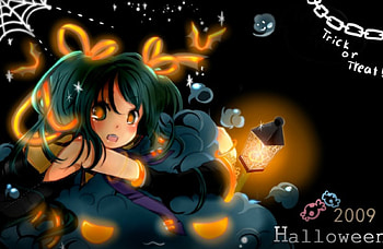 Hatsune miku (halloween), miku, halloween, light, cute, dark HD wallpaper