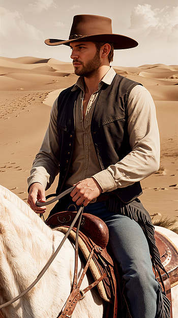 Cowboy Realm: A Stunning , cowboy, desert, western, adventure HD phone wallpaper