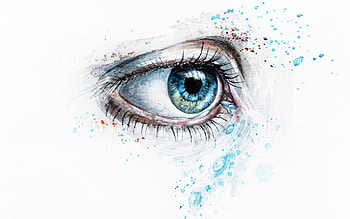 painted eyes, white background, female eyes, watercolor art, blue eyes drawing, female eye, vision concepts HD wallpaper