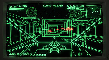 Vector Fortress — Retro Wireframe Video Game, Spaceship, Retro Games HD wallpaper