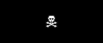 Skull And Bones Minimalism, skull-and-bones, skull, minimalism, 8-bit HD wallpaper