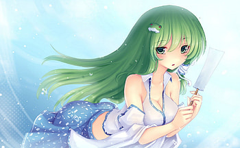Beauty Sanae, anime, touhou, wall, new, beauty HD wallpaper