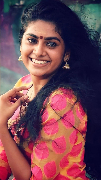 Nimisha sajan, malayalam actress, beautiful HD phone wallpaper
