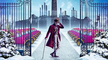 Wonka — Arrival at the Chocolate Factory Gates, movie, Wonka HD wallpaper
