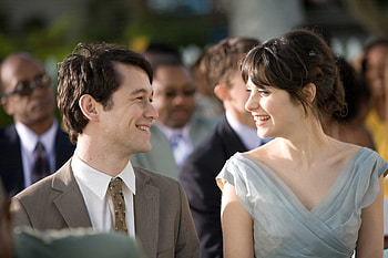 (500) Days of Summer, Zooey Deschanel, Joseph Gordon-Levitt, Romantic chemistry HD wallpaper