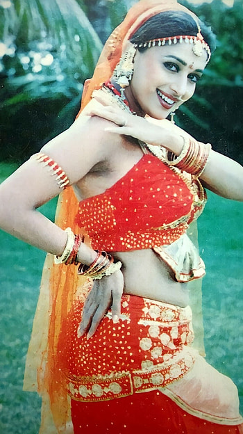 Madhuri Dixit, bollywood actress, vintage HD phone wallpaper