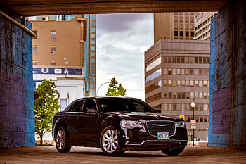 2018, Chrysler 300, black car HD wallpaper