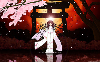 Anime, Sight, Opinion, Girl, Kimono, Brunette HD wallpaper