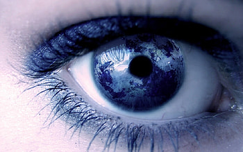 earth iris, earth, eye HD wallpaper
