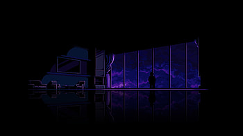 Midnight Katana: Pixel Silhouette, Pixel Art, Black, Katana Zero, Silhouette HD wallpaper