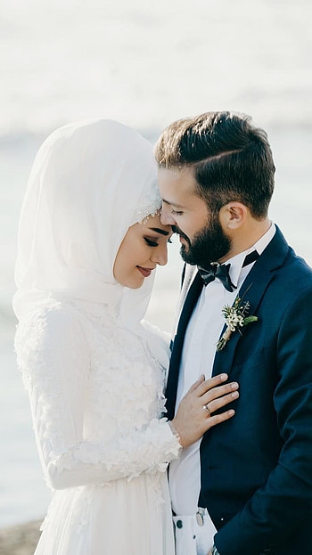 Muslim Couple, Wedding, Hijab HD phone wallpaper
