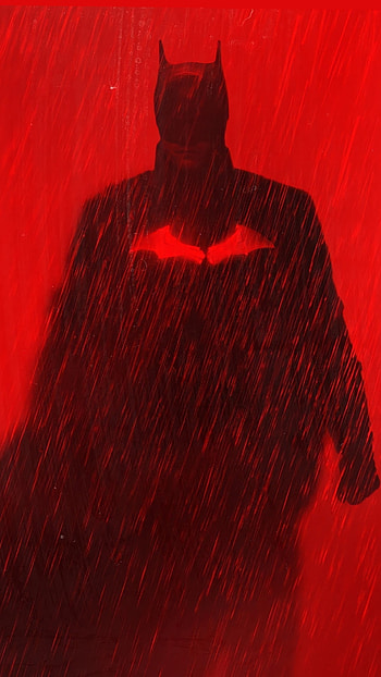 The Batman, orange, red HD phone wallpaper