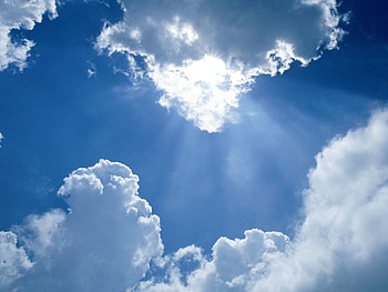 Nature, Sky, Sun, Clouds, Beams, Rays, Day HD wallpaper