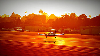 Sunset Toucown: Airplane, vehicle, airplane HD wallpaper