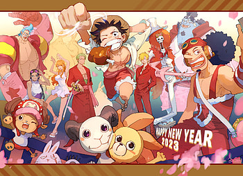 One Piece : Monkey D. Luffy and Crew Celebrate New Year 2023!, Monkey D. Luffy, Anime, One Piece HD wallpaper