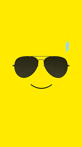 HAPPY with Idea, glasses, emoji, Cool, smart HD phone wallpaper