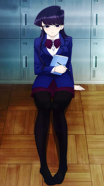 Komi, knee, standing, anime HD phone wallpaper