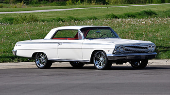 1962-Chevrolet-Impala-SS, Bowtie, White, Classic, GM HD wallpaper