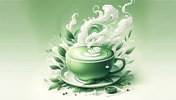Green Tea Latte Art, green tea, green tea latte, cup, latte art, leaf HD wallpaper