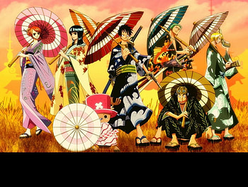 One Piece all dressed up version 2, one piece, luffy, pirate, group shot HD wallpaper