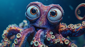 of a Colorful Octopus Underwater, Animal, octopus HD wallpaper