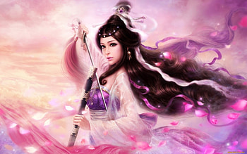 People, Girls, Fantasy, Weapon HD wallpaper