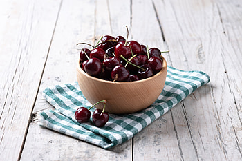 Lustrous Cherry Bowl — Ultra, food, cherry HD wallpaper