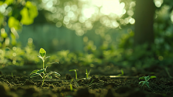 Fresh Sprout Growth - Nature's Awakening, plant, sprout, soil, sunlight, nature HD wallpaper