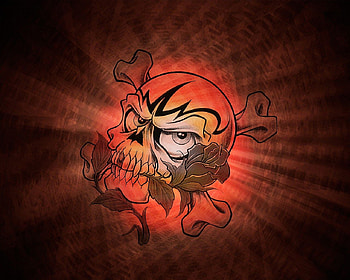 Skull, rose, fantasy, dark HD wallpaper