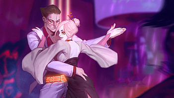 Cyberpunks In Love, artist, artwork, digital-art HD wallpaper