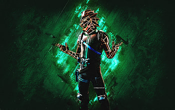 Fortnite Neon Lion LLion Skin, Fortnite, main characters, green stone background, Neon Lion LLion, Fortnite skins, Neon Lion LLion Skin, Neon Lion LLion Fortnite, Fortnite characters HD wallpaper