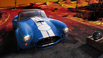 Pubg Shelby 427 Cobra Blue And White, pubg, shelby, shelby-cobra, playerunknowns-battlegrounds, 2025-games, games, mobile, android, ios, video-games HD wallpaper
