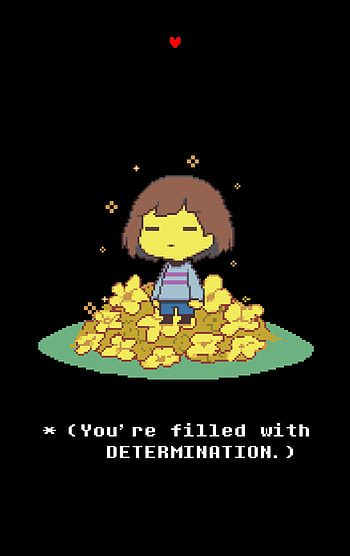 My Undertale ! (Credits to boorim on Deviantart for the lovely Frisk pixel art) HD phone wallpaper