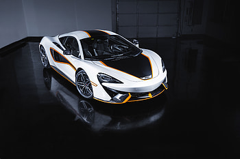Maclaren, white sports car, front HD wallpaper