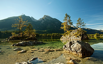 Landscape, Rivers, Mountains HD wallpaper
