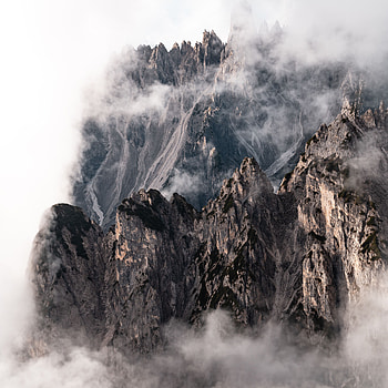 Nature, Mountains, Clouds, Rocks, Vertex, Tops, Mountain Range HD phone wallpaper