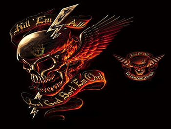 Kill'Em all let God sort em out , skull, army, kill HD wallpaper
