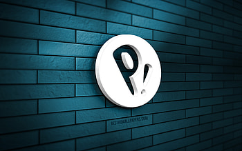 Pop OS 3D logo, , blue brickwall, creative, Linux, Pop OS logo, 3D art, Pop OS HD wallpaper