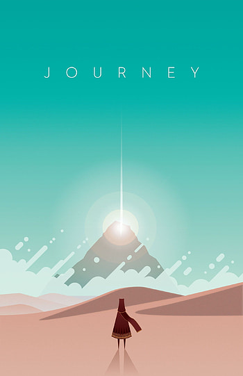 Journey game, Flat design poster, Digital illustration, Artistic masterpiece HD phone wallpaper