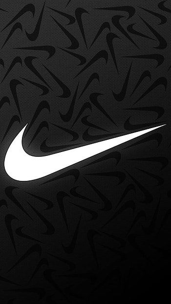 NIKE, Textura, Gradient, Preto, Minimalista, Monocromático, branco, Minimalist, Shine, Tênis, Shoes, Black, Black and White, Brilho, Texture, Logo, monochrome graphy, White, Preto e branco, dark, Degradê, Escuro HD phone wallpaper