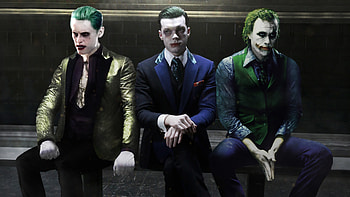 The 3 Jokers Leto Monaghan And Ledger, joker, artwork, jared-leto, deviantart, artist, supervillain HD wallpaper
